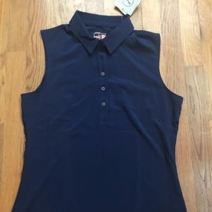 NWT Puma Sleeveless Polo. Size Small Navy